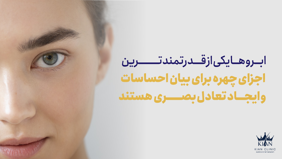 ابروها یکی از قدرتمندترین اجزای چهره برای بیان احساسات و ایجاد تعادل بصری هستند