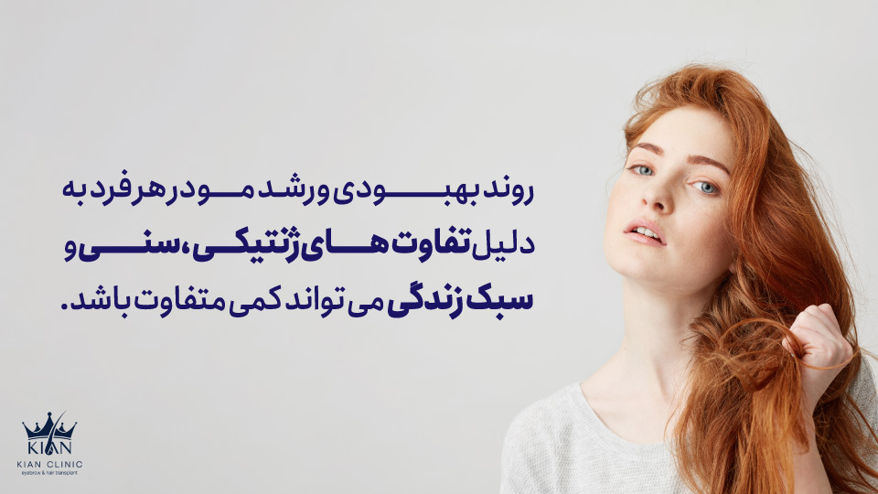 روند بهبودی و رشد مو در هر فرد به دلیل تفاوتهای ژنتیکی، سنی و سبک زندگی میتواند کمی متفاوت باشد.